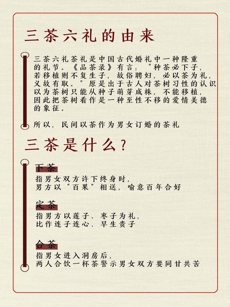 传统婚俗中的三茶六礼:文化魅力与现代意义